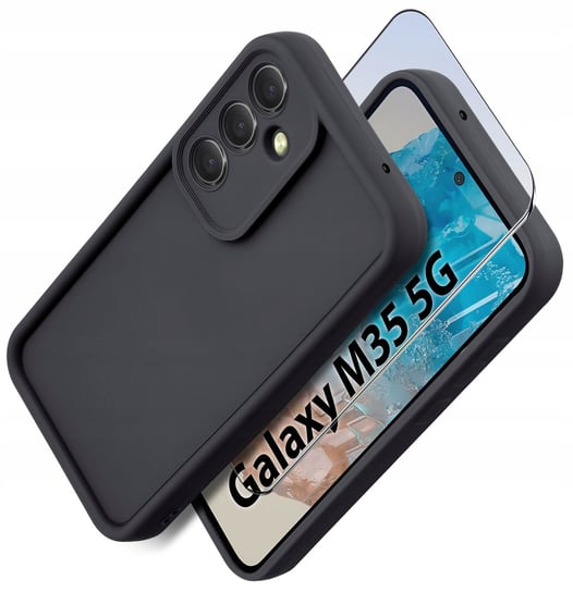 Etui do Samsung M35 5G silikonowe MATOWE + Szkło ochronne na ekran 9H Krainagsm