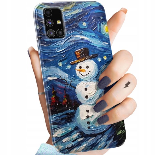 Etui Do Samsung M51 Wzory Bałwan Zima Śnieg Obudowa Pokrowiec Case Samsung Electronics