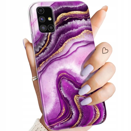 Etui Do Samsung M51 Wzory Różowy Marmur Purpura Róż Marmur Obudowa Case Samsung Electronics