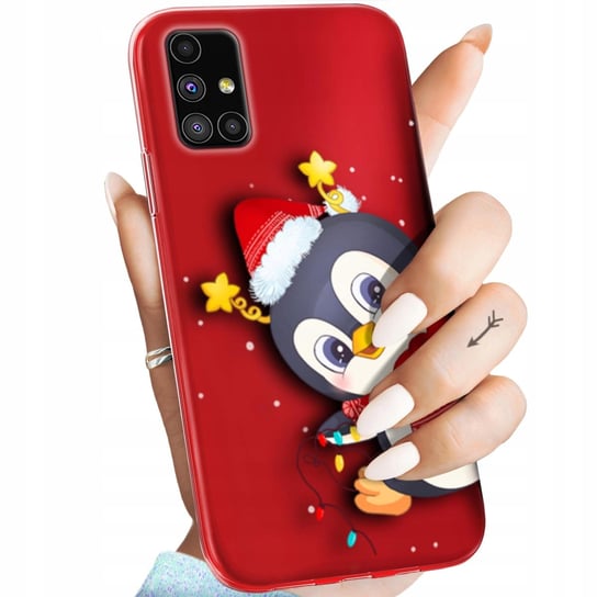 Etui Do Samsung M51 Wzory Święta Christmas Mikołaj Pingwin Obudowa Case Samsung Electronics