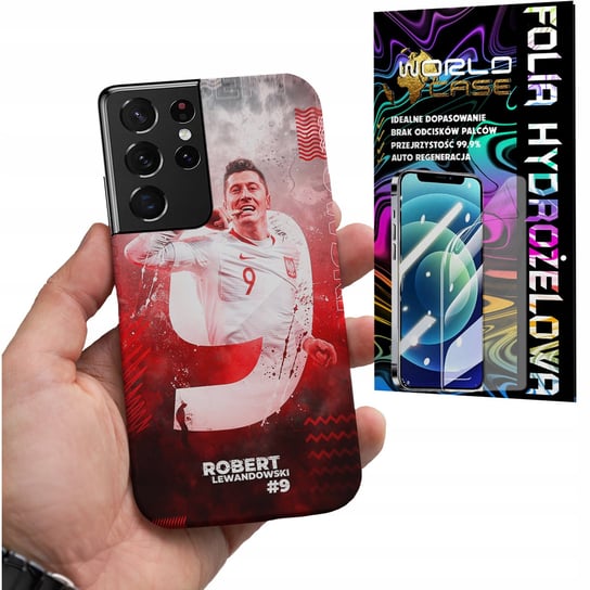 ETUI DO SAMSUNG S21 ULTRA - FC BARCELONA LEWANDOWSKI PIŁKARSKIE + FOLIA WORLD CASE