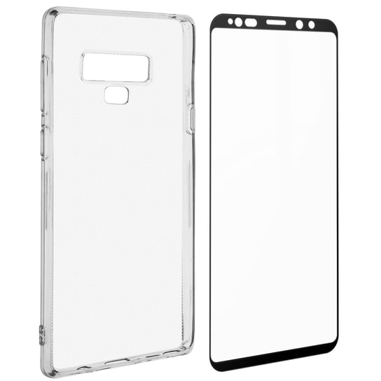 Etui do Samsunga Galaxy Note 9 Miękki silikon i szkło hartowane czarne Avizar