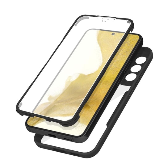 Etui do Samsunga Galaxy S22 Plexiglas Back i Polymer Front czarne Avizar