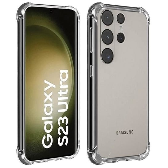Etui do Samsunga Galaxy S23 Ultra - Przezroczyste, odporne na wstrząsy silikonowe etui z TPU Inna marka