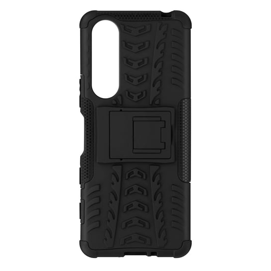 Etui do Sony Xperia 5 III Bi-materiał z podstawką - czarne Avizar
