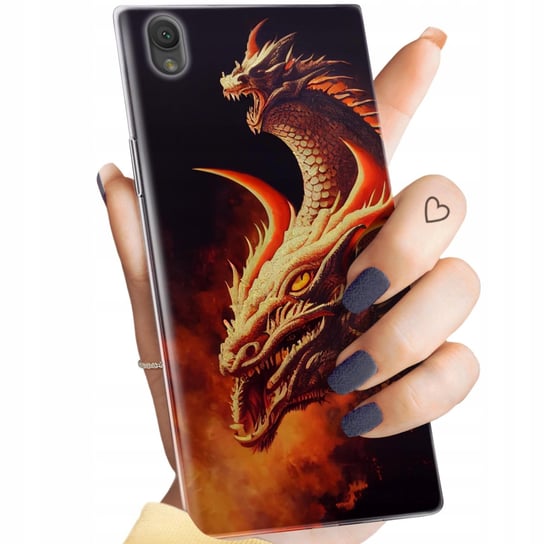 Etui Do Sony Xperia L1 Wzory Smoki Dragon Taniec Smoków Obudowa Pokrowiec Sony