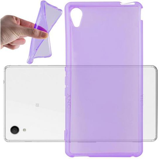 Etui Do Sony Xperia M4 AQUA Pokrowiec w PRZEZROCZYSTY FIOLET Obudowa Ochronny TPU Silikon Case Cover Cadorabo Cadorabo