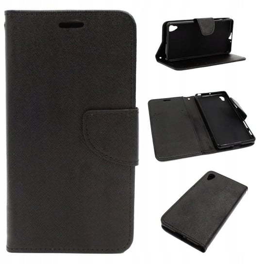 Etui do Sony Xperia X F5121 Fancy Diary czarny Pokrowiec Obudowa Case Futerał GSM-HURT
