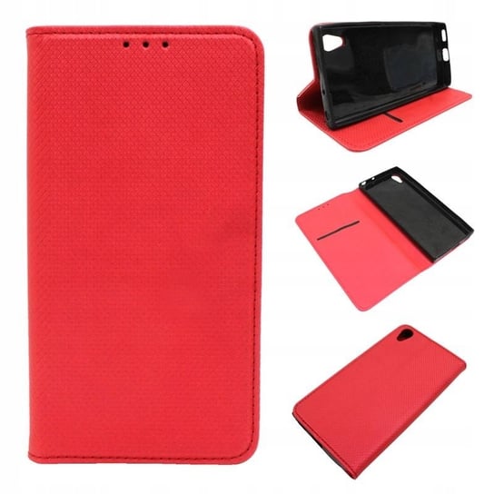 Etui Do Sony Xperia Xa1 Smart Magnet Czerwony Obudowa Pokrowiec Case GSM-HURT