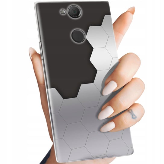 Etui Do Sony Xperia Xa2 Wzory Szare Metallic Grey Obudowa Pokrowiec Case Sony
