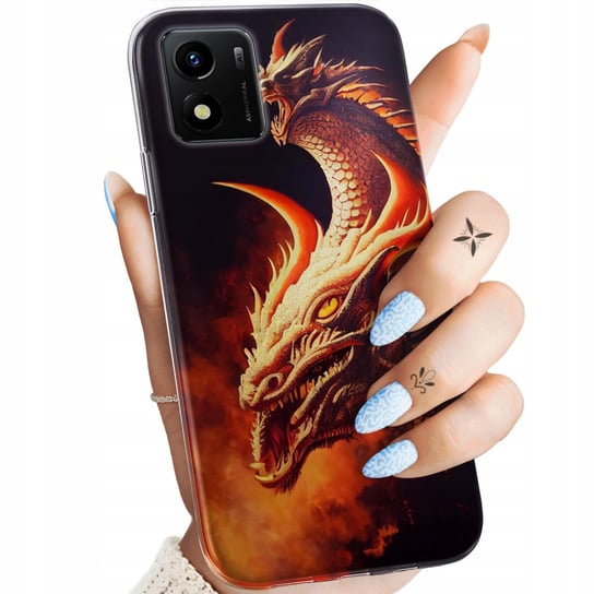 Etui Do Vivo Y01 Wzory Smoki Dragon Taniec Smoków Obudowa Pokrowiec Case Vivo