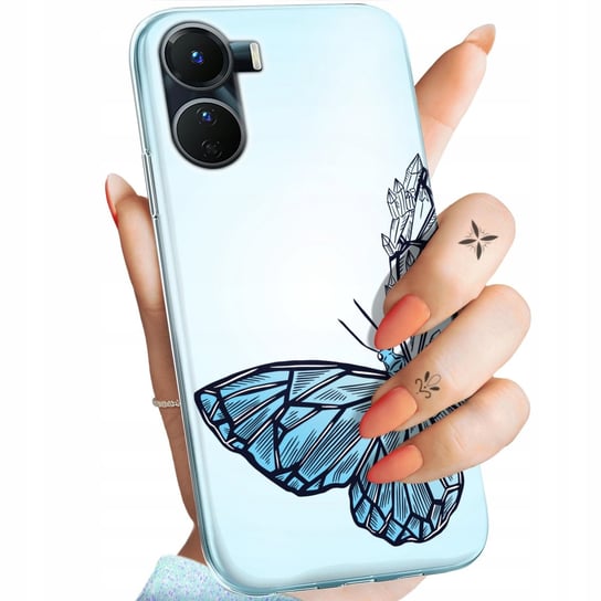 Etui Do Vivo Y16 Wzory Motyle Butterfly Barwne Obudowa Pokrowiec Case Vivo