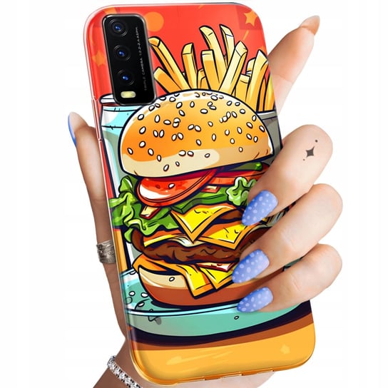 Etui Do Vivo Y20S / Y11S Wzory Hamburger Burgery Fast-Food Jedzenie Obudowa Vivo