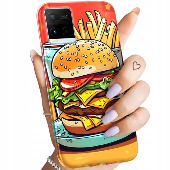 Etui Do Vivo Y21S Wzory Hamburger Burgery Fast-Food Jedzenie Obudowa Case Vivo