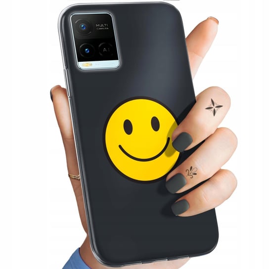 Etui Do Vivo Y21S Wzory Uśmiech Smile Emoji Obudowa Pokrowiec Case Vivo