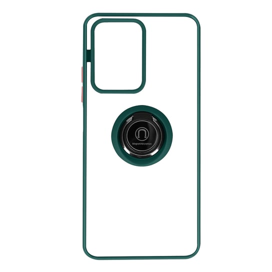 Etui do Xiaomi 11T i 11T Pro Bi-materiał Metal Ring Support - zielone Avizar