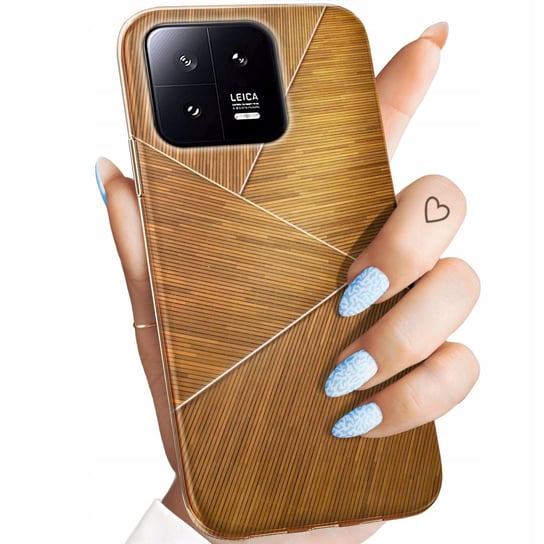 Etui Do Xiaomi 13 Wzory Brązowe Drewniane Brown Obudowa Pokrowiec Case Xiaomi