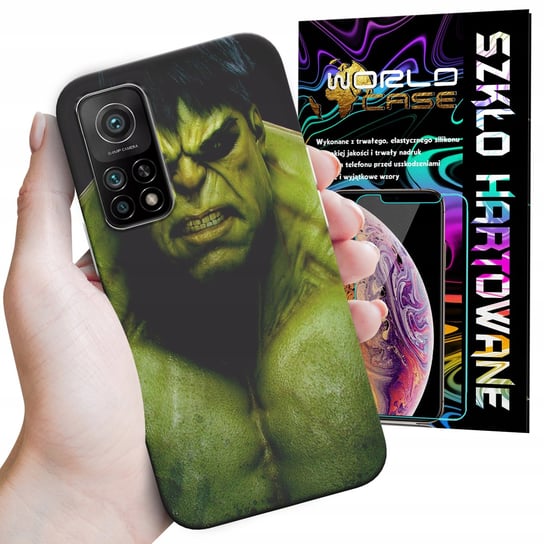 ETUI DO XIAOMI MI 10T - HULK AVENGERS SPIDERMAN MARVEL + SZKŁO WORLD CASE