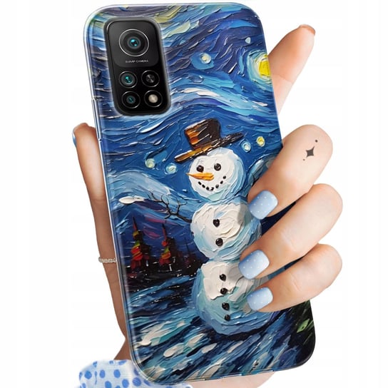 Etui Do Xiaomi Mi 10T Pro 5G Wzory Bałwan Zima Śnieg Obudowa Pokrowiec Case Xiaomi