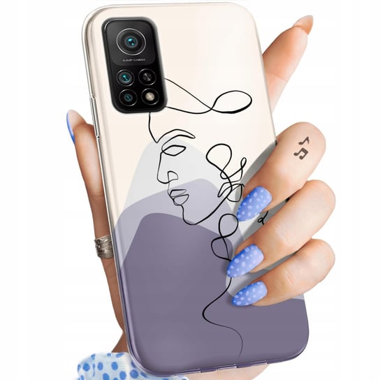 Etui Do Xiaomi Mi 10T Pro 5G Wzory Continuous Line-Art Kreska Linie Obudowa Xiaomi