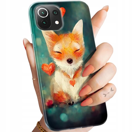 Etui Do Xiaomi Mi 11 Lite 4G / 5G | Ne Wzory Liski Lisy Fox Obudowa Case Xiaomi