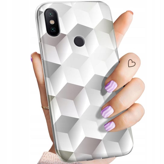 Etui Do Xiaomi Mi A2 Lite Wzory 3D Geometryczne Iluzja Obudowa Pokrowiec Xiaomi