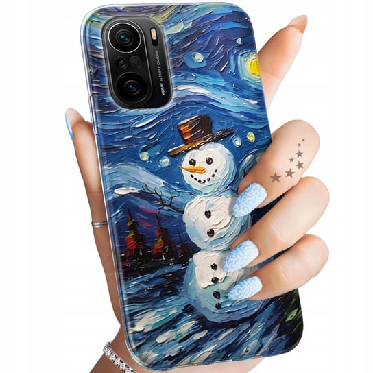 Etui Do Xiaomi Poco F3 / F3 Pro Wzory Bałwan Zima Śnieg Obudowa Pokrowiec Xiaomi