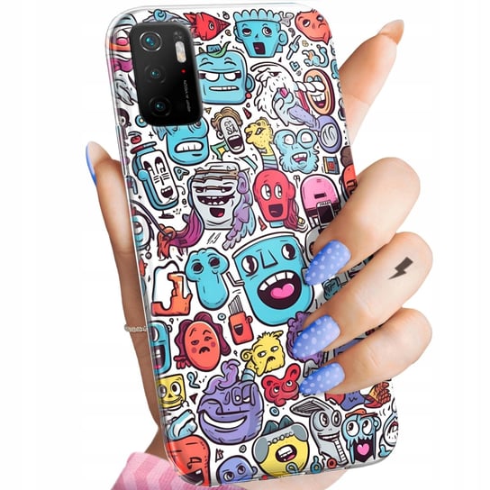 Etui Do Xiaomi Poco M3 Pro / M3 Pro 5G Wzory Doodle Zwierzęta Potwory Case Xiaomi