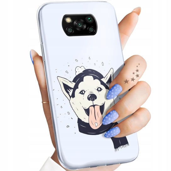 ETUI DO XIAOMI POCO X3 NFC WZORY HUSKY PSY PIESKI OBUDOWA POKROWIEC CASE Xiaomi