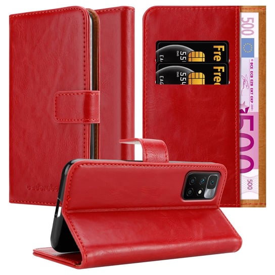 Etui Do Xiaomi RedMi 10 4G w Pokrowiec CZERWONE WINO Magnet Obudowa Ochronny Case Cover Cadorabo Cadorabo