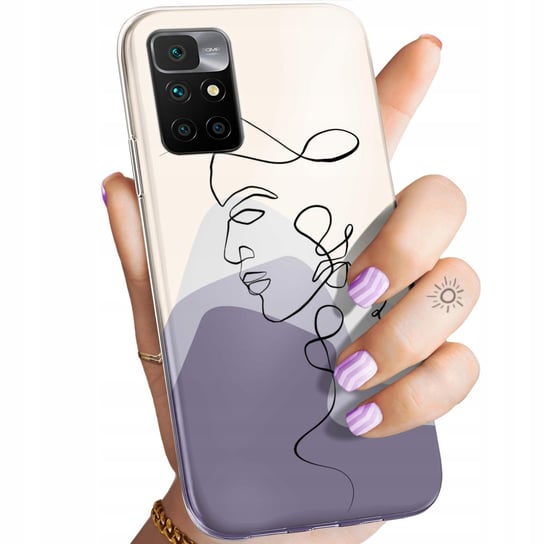 Etui Do Xiaomi Redmi 10 Wzory Continuous Line-Art Kreska Linie Obudowa Case Xiaomi