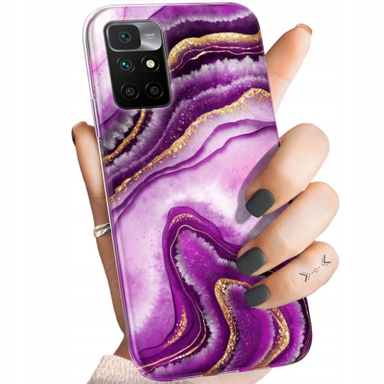 Etui Do Xiaomi Redmi 10 Wzory Różowy Marmur Purpura Róż Marmur Obudowa Case Xiaomi