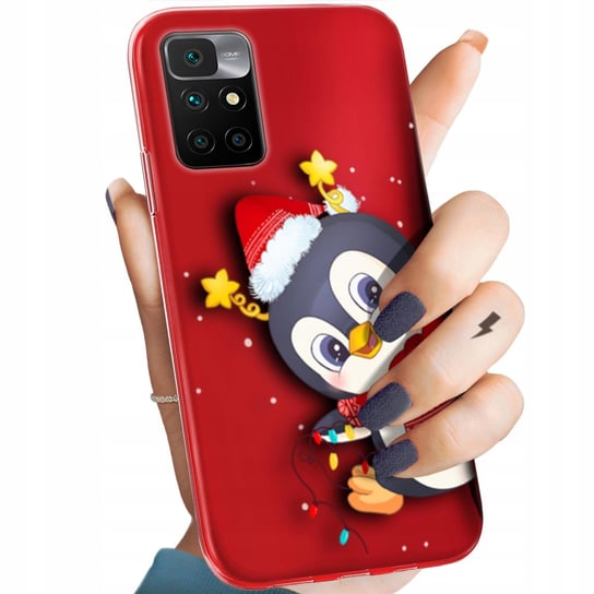 Etui Do Xiaomi Redmi 10 Wzory Święta Christmas Mikołaj Pingwin Obudowa Case Xiaomi