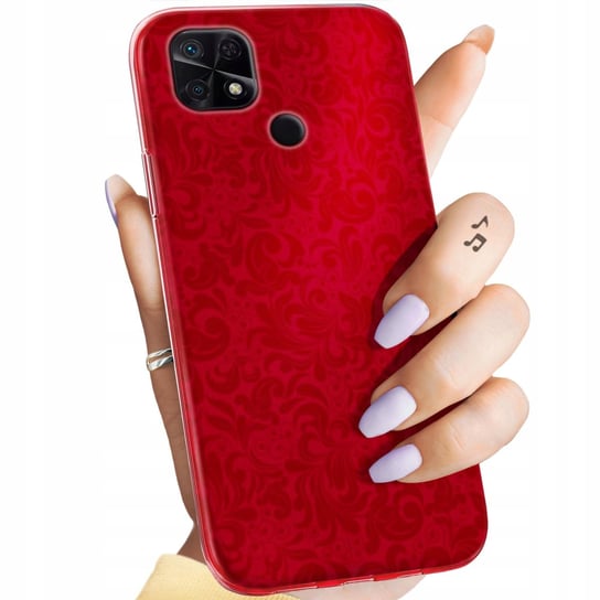 Etui Do Xiaomi Redmi 10C Wzory Czerwone Serca Róże Obudowa Pokrowiec Case Xiaomi