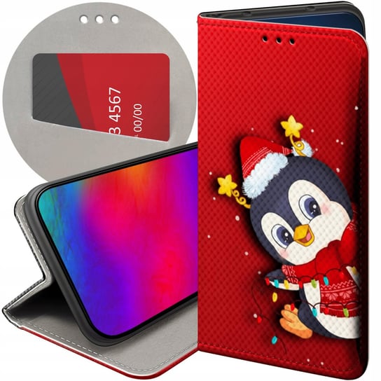 Etui Do Xiaomi Redmi 12 4G / 12 5G Wzory Święta Christmas Mikołaj Pingwin Xiaomi