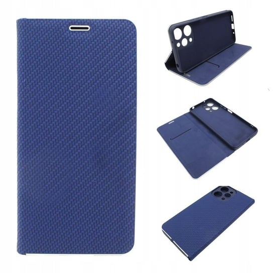 Etui Do Xiaomi Redmi 12 4G Flip Vennus Granatowe Carbon Obudowa Pokrowiec Case GSM-HURT