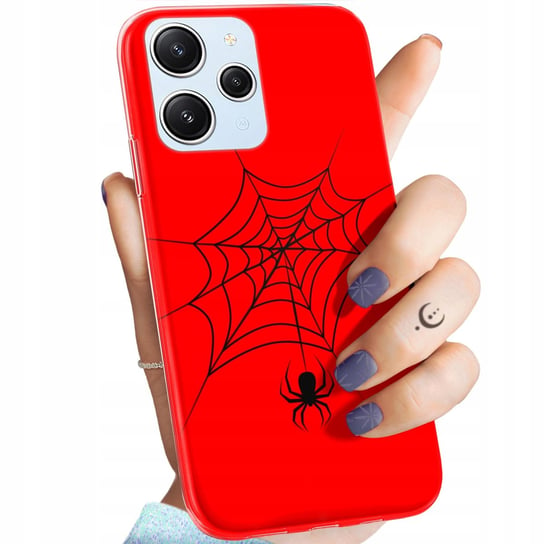 Etui Do Xiaomi Redmi 12 Wzory Pająk Spider Pajęczyna Obudowa Pokrowiec Case Xiaomi