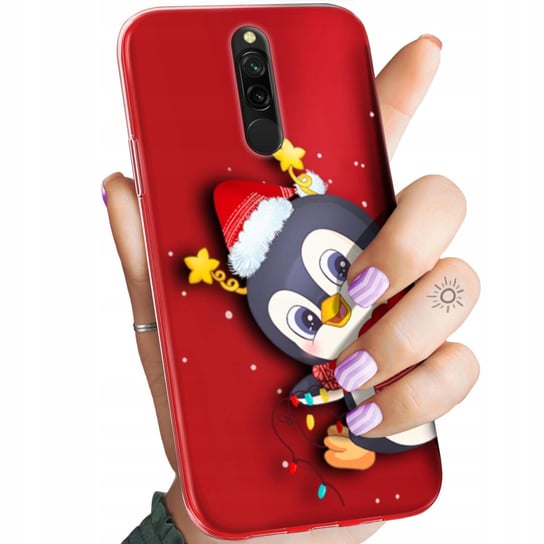 Etui Do Xiaomi Redmi 8 Wzory Święta Christmas Mikołaj Pingwin Obudowa Case Xiaomi