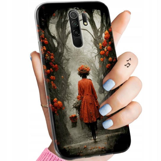 Etui Do Xiaomi Redmi 9 Wzory Jesień Liście Autumn Obudowa Pokrowiec Case Xiaomi