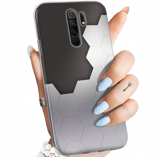 Etui Do Xiaomi Redmi 9 Wzory Szare Metallic Grey Obudowa Pokrowiec Case Xiaomi