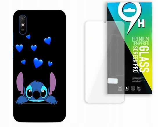 Etui Do Xiaomi Redmi 9A / 9At / 9I + Szkło Hartowane - Lilo & Stitch Bajki Najnowsza Wersja_6-Stitch Czarny_ Wzór Nr . C017 Inna marka