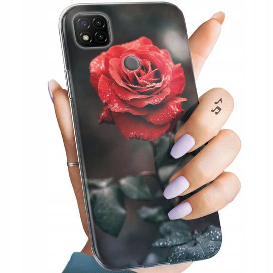 Etui Do Xiaomi Redmi 9C Wzory Róża Z Różą Rose Obudowa Pokrowiec Case Xiaomi