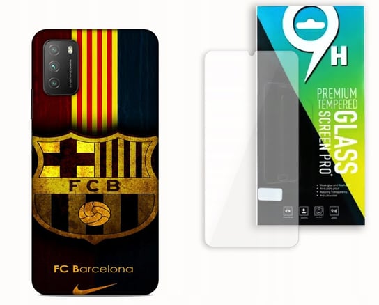 ETUI DO XIAOMI REDMI 9T / POCO M3 + SZKŁO HARTOWANE - FC BARCELONA KLUBY bez marki