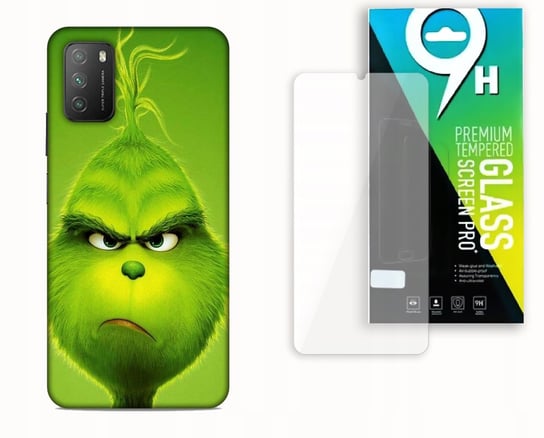 ETUI DO XIAOMI REDMI 9T / POCO M3 + SZKŁO HARTOWANE - GRINCH ŚWIĘTA PREZENT NAJNOWSZA WERSJA_6-stitch czarny_ WZÓR NR . 422 Inna marka