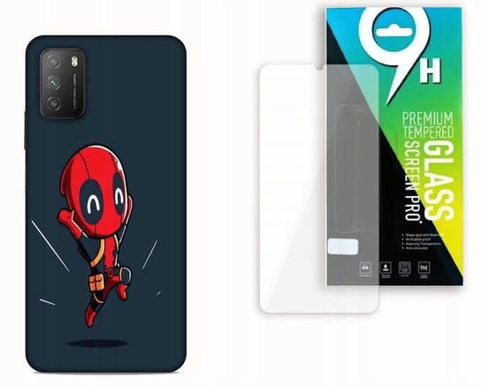 Etui Do Xiaomi Redmi 9T / Poco M3 + Szkło Hartowane - Spidey Marvel Najnowsza Wersja_6-Stitch Czarny_ Wzór Nr . 194 Inna marka