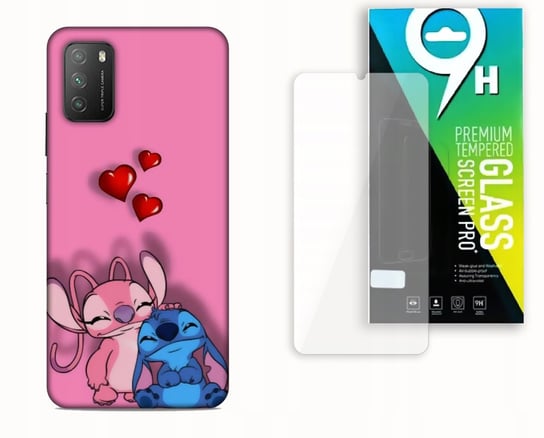 ETUI DO XIAOMI REDMI 9T / POCO M3 + SZKŁO HARTOWANE - STITCH & ANGEL BAJKI NAJNOWSZA WERSJA_6-stitch czarny_ WZÓR NR . 4 Inna marka