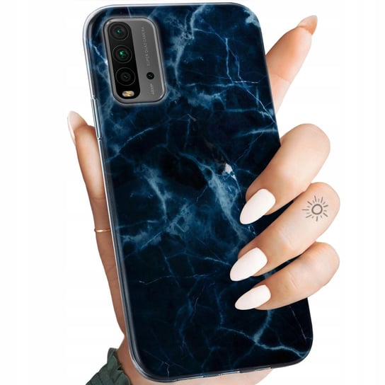 Etui Do Xiaomi Redmi 9T / Poco M3 Wzory Granatowe Obudowa Pokrowiec Case Xiaomi