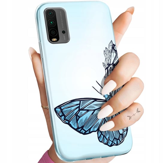 Etui Do Xiaomi Redmi 9T / Poco M3 Wzory Motyle Butterfly Barwne Obudowa Xiaomi