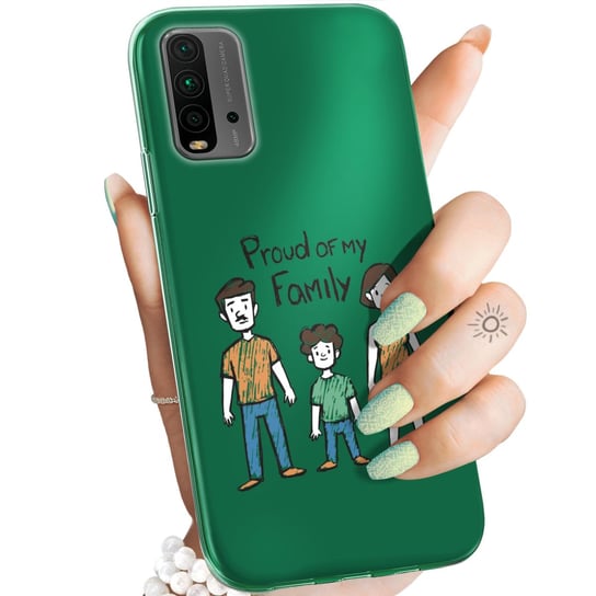 Etui Do Xiaomi Redmi 9T / Poco M3 Wzory Rodzina Familia Dom Obudowa Case Xiaomi