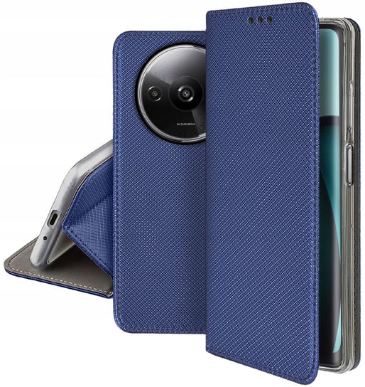 Etui do Xiaomi Redmi A3 4G SMART MAGNET CASE PORTFEL + SZKŁO OCHRONNE 9H Krainagsm